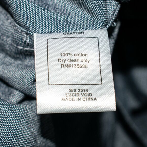 CH. CHAPTER Button up Shirt Lucid Void Gray Print size LargeSS 14 - Picture 8 of 8